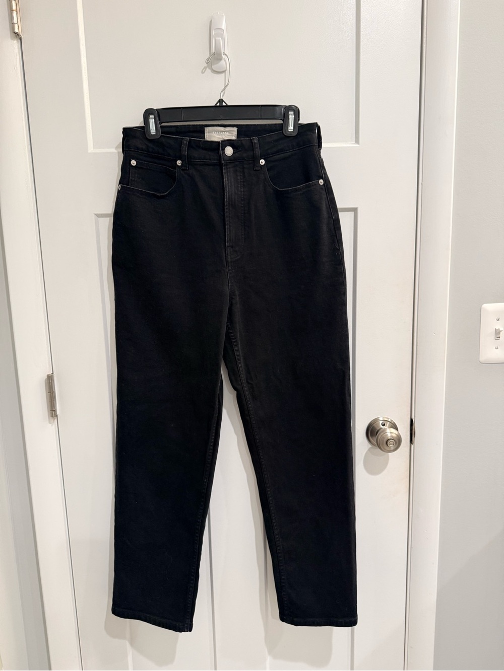Everlane Black Curvy High-Rise Straight Jeans